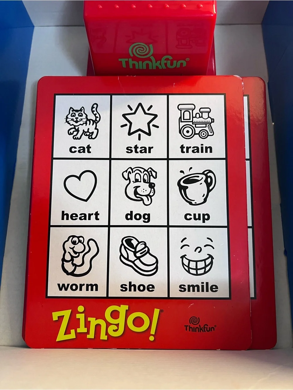 ThinkFun Zingo! Bingo Board Game Red Classic Kids Matching Game Complete